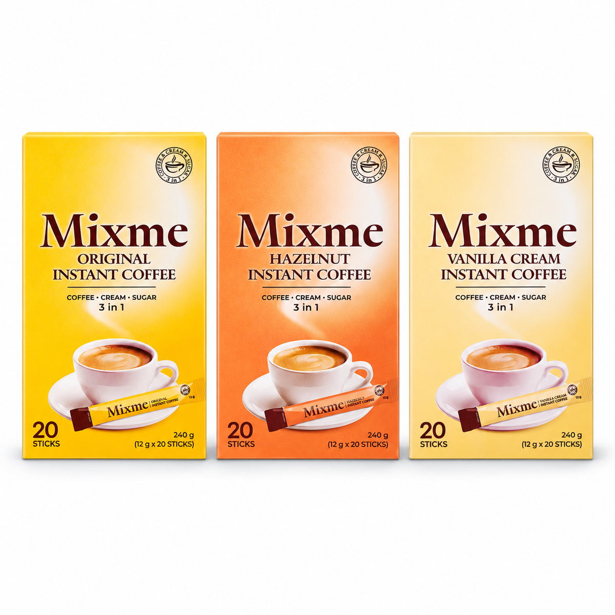 Mixme Instant Coffee Variety 3-Pack – 60 Sticks – MixmeCoffee